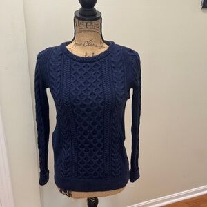 GAP Dark Blue Cable Knit Sweater